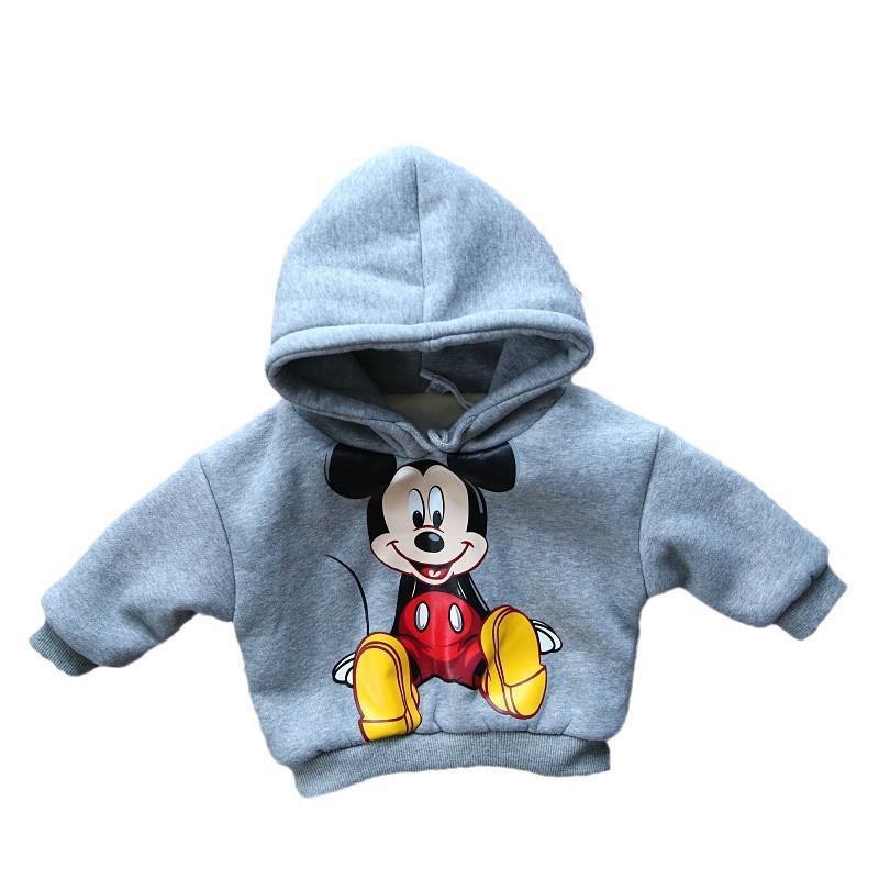 Áo Nỉ Lót Lông Hoodie Cho Bé Trai Và Bé Gái Hình Mickey Từ 5 Đến 32kg DOLY STORE