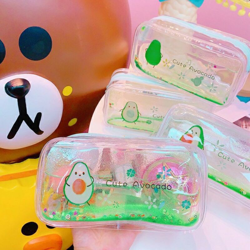 Bóp viết nước trong suốt nhũ kim tuyến