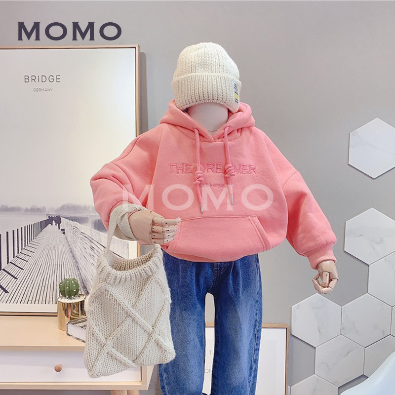 Áo Hoodie Dài Tay In Chữ Thời Trang Cho Bé Gái (2-8 Tuổi)