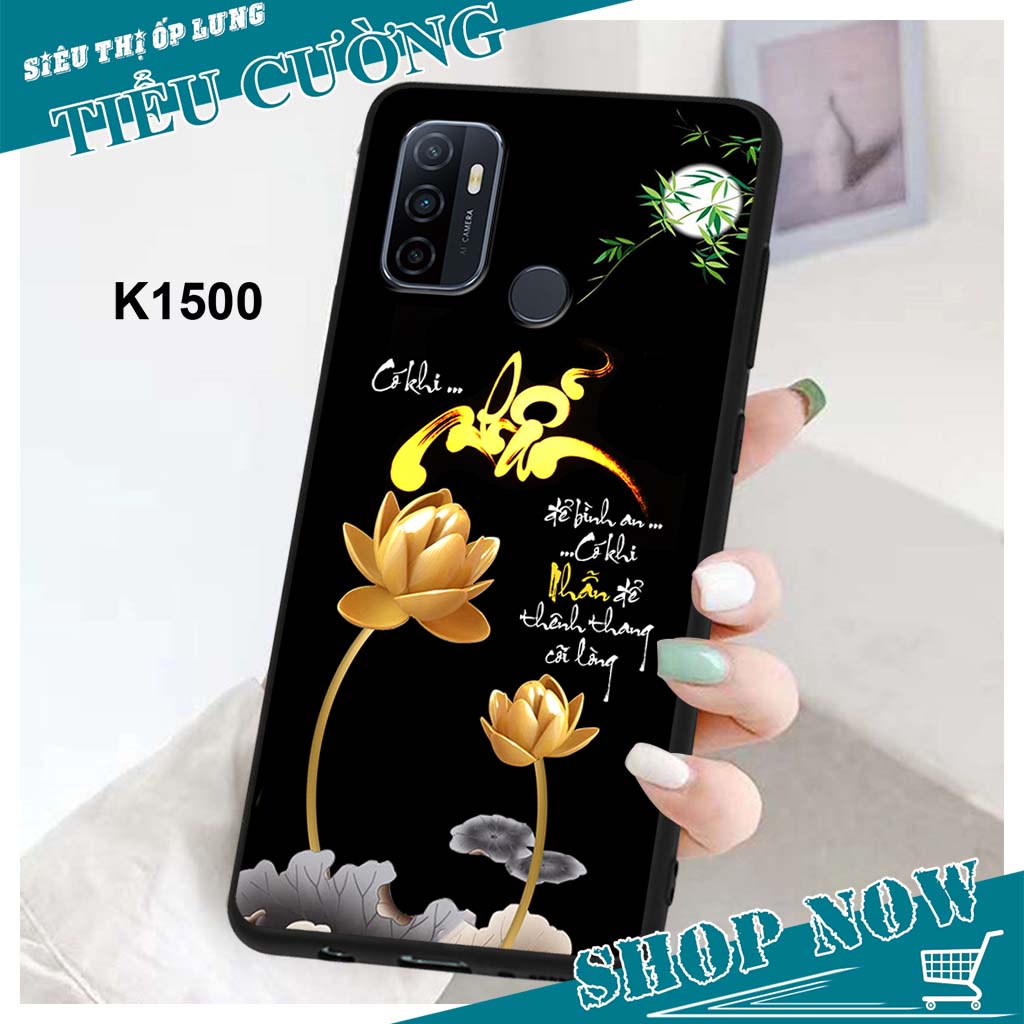 Ốp Oppo A53 in hình thời trang thư pháp RẺ BỀN ĐẸP
