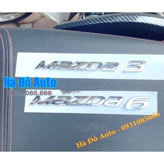 Chữ Nổi Mazda 3 - Chữ Nổi Mazda 6 - Tem Chữ Mazda 3 6 Dán Sau xe Mazda 3 6 2015 2016 2017 2018 2019
