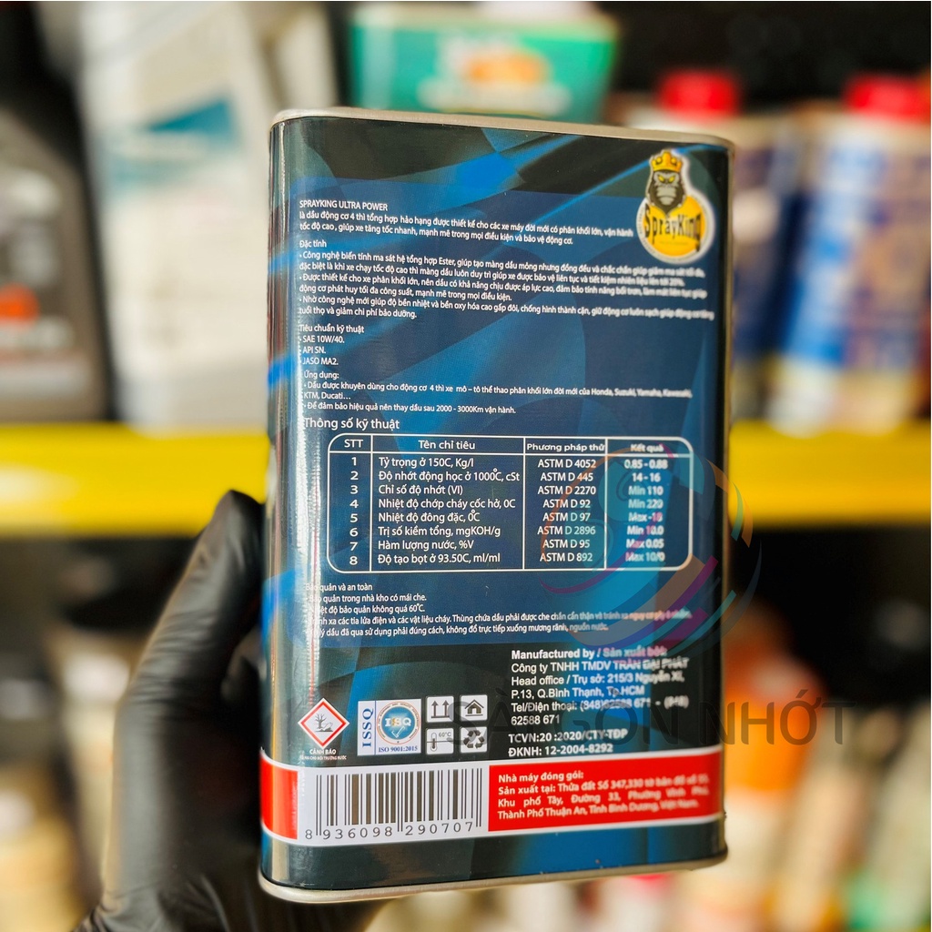 Nhớt Tổng Hợp Xe Côn Tay SPRAYKING ULTRA POWER PLUS - SAE 10w40 API SN bản kỉ niệm 10 năm
