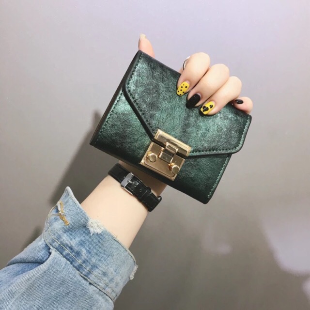 VN22H72 VÍ NỮ NGẮN BÓP TIỀN MINI VINTAGE NHÃ NHẶN PHỤ KIỆN THỜI TRANG VN22H72 | BigBuy360 - bigbuy360.vn