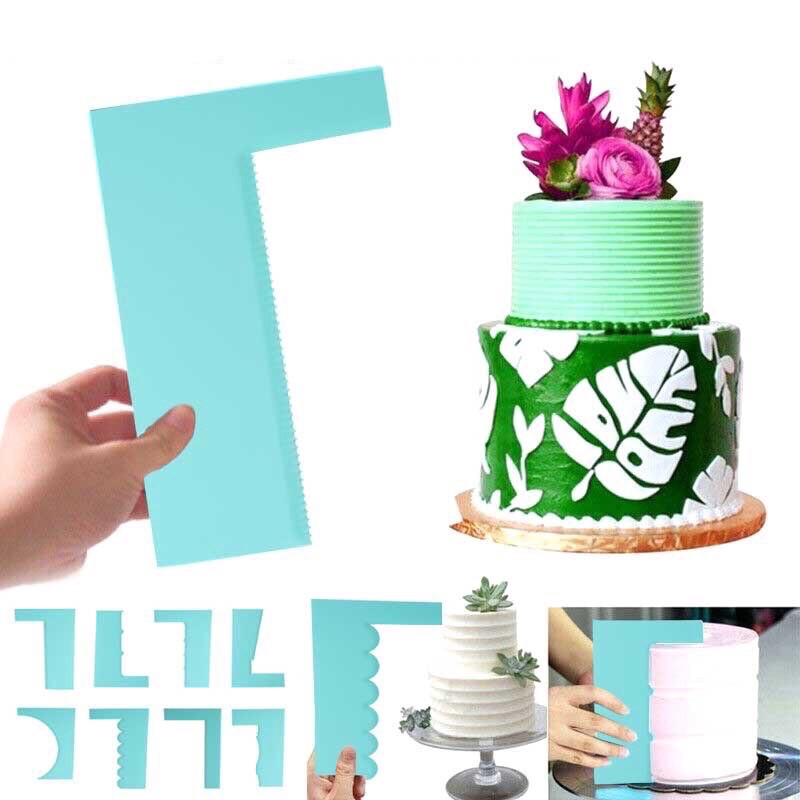 Set 8 dụng cụ chà láng, tạo vân, tạo viền trang trí bánh kem