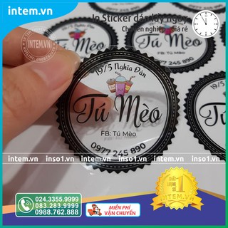 TEM DÁN CỐC TRÀ SỮA, LY CAFE, ĐỒ ĂN VẶT