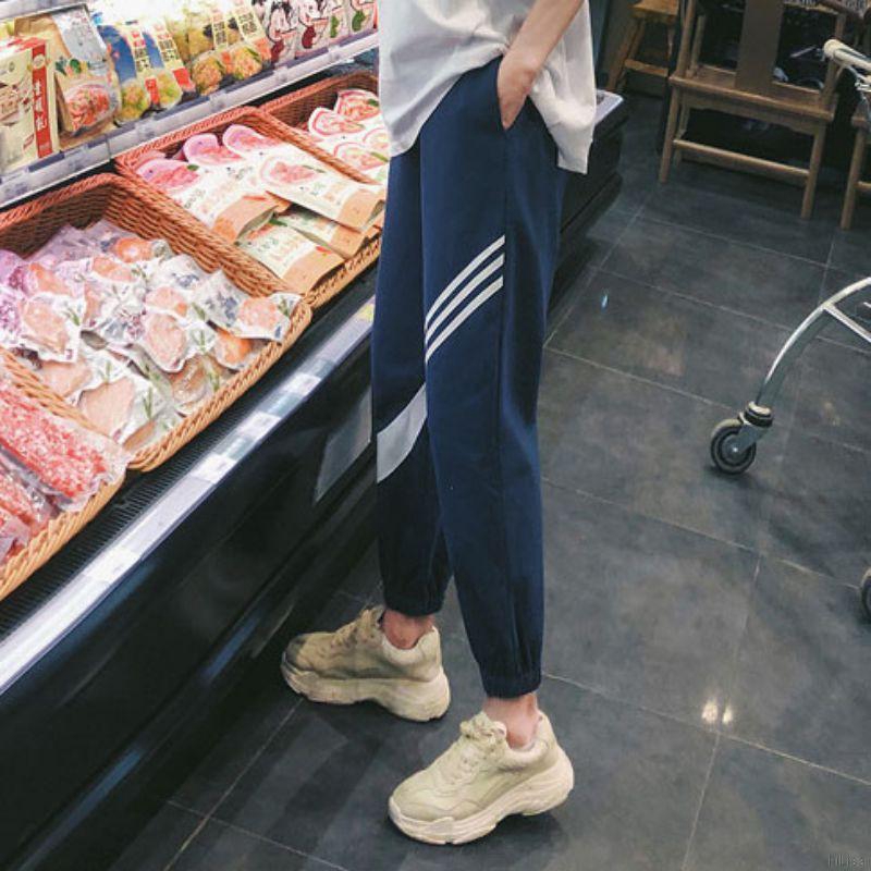 Quần thun dài ống rộng in họa tiết phong cách năng động dành cho nữ | BigBuy360 - bigbuy360.vn