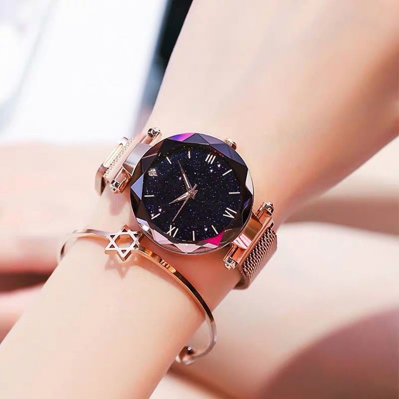 Đồng hồ thời trang nữ D-ZINER dây thép lưới nam châm giá rẻ chính hãng đẹp NT33
