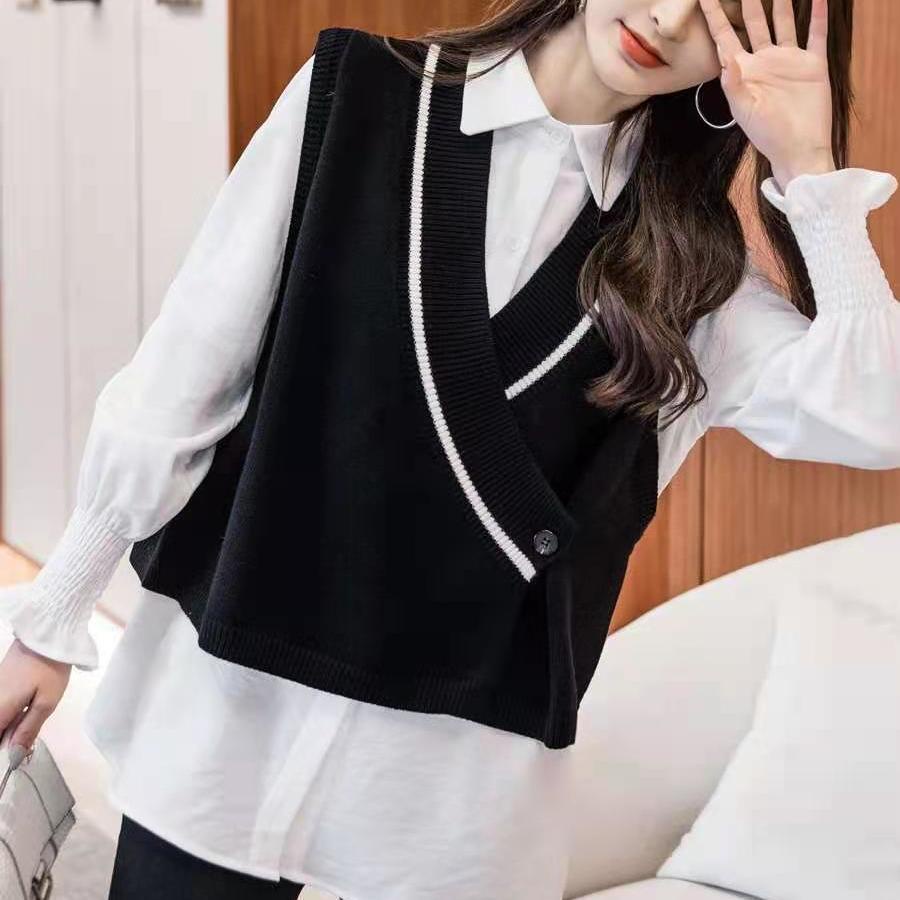 Áo Khoác Cardigan Không Tay Dáng Rộng Thời Trang Xuân Thu Phong Cách Hàn Quốc Cho Nữ | BigBuy360 - bigbuy360.vn