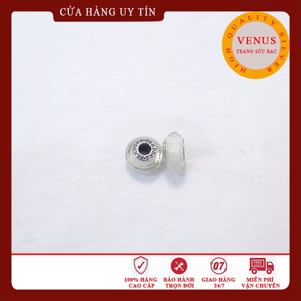 [Charm bạc 925 cao cấp] Charm glass xanh bọt biển- Mã sản phẩm VENUSG11