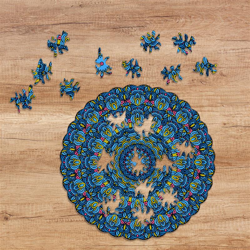 Bộ xếp hình gỗ đồ chơi Thegioipuzzle ghép hình puzzle Hoa Văn