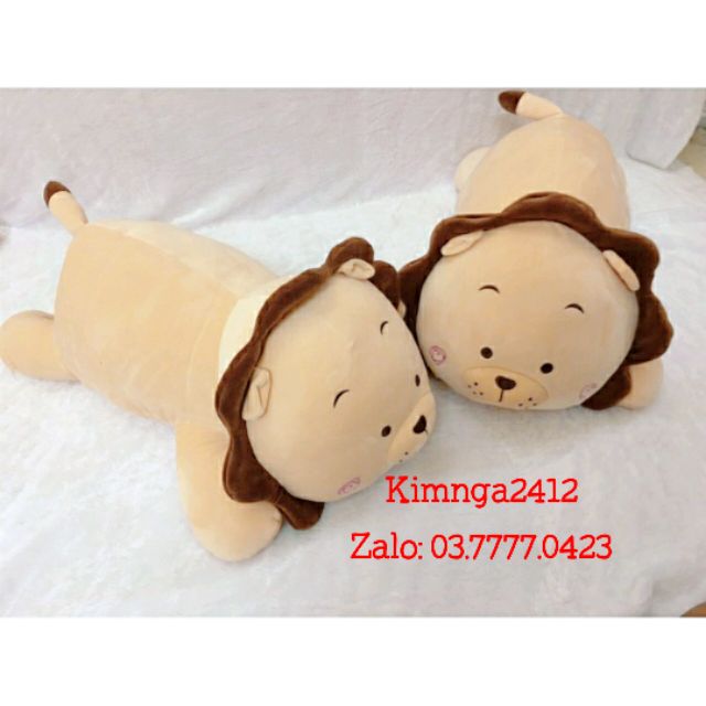 Gối ôm sư tử nằm 70cm ôm cực kỳ mềm mịn