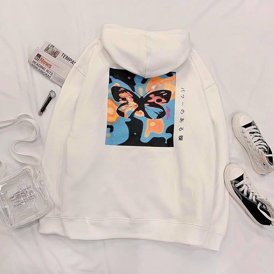 Áo khoác nam nữ nỉ ngoại dây kéo con bướm xinh | BigBuy360 - bigbuy360.vn