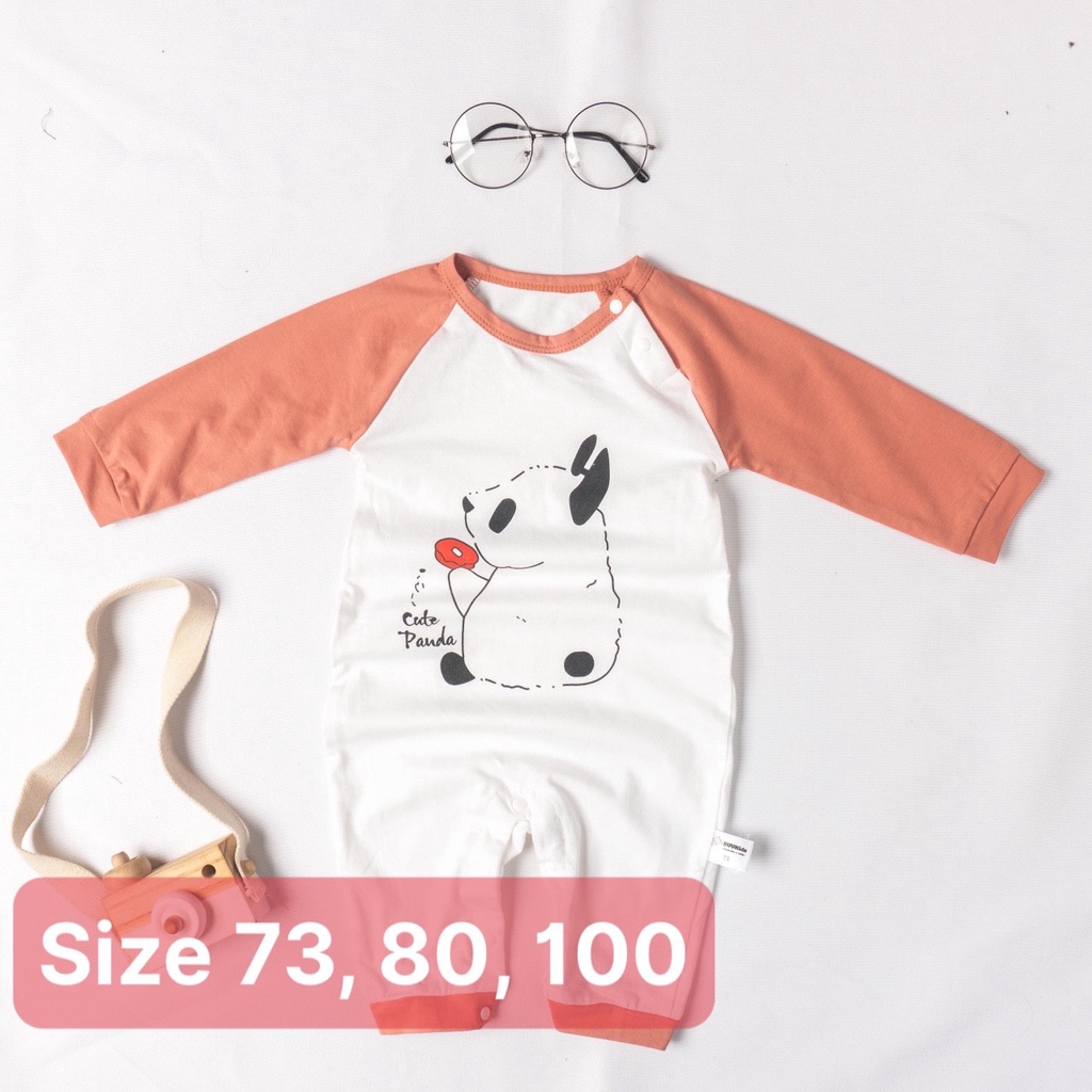 Bộ Body Dài Tay Chất Liệu Cotton Họa Tiết Đáng Yêu Cho Bé - Moon kids fashion