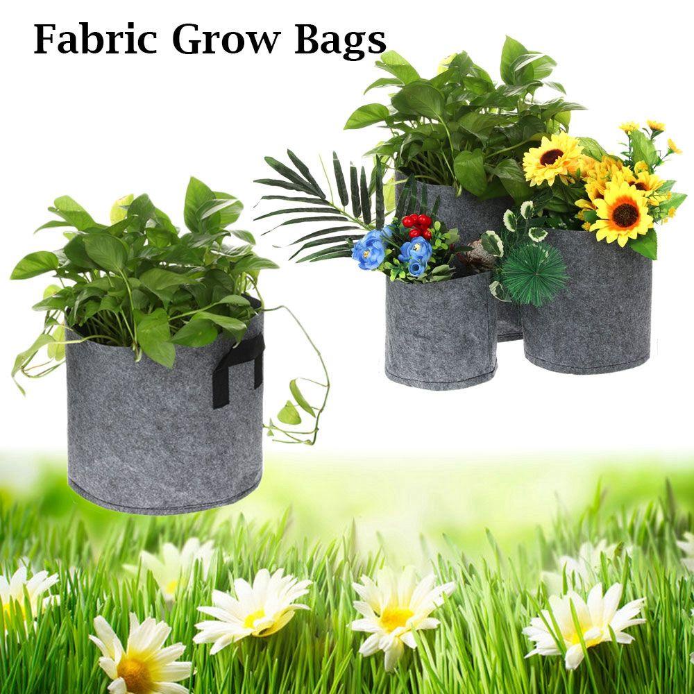 JANE Túi Trồng Cây 1-30 Gallon Bằng Chất Liệu Không Dệt Màu Sắc Xám Dành Cho Vườn Nhà