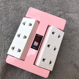 Ổ Cắm Chia Điện + Xoay 90 độ Chính Hãng Điện Quang( 6 lỗ có công tắc)