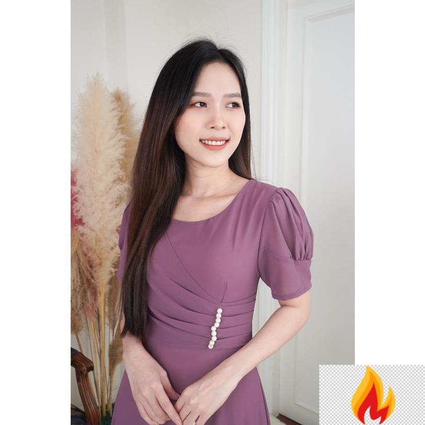 Cao Cấp Vải Voan Chiffon Tay Ngắn Cho Mẹ U40 U50 hfZ1