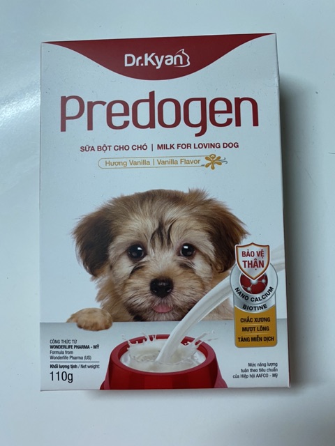 Sữa bột cho chó mèo Predogen hộp 110gr