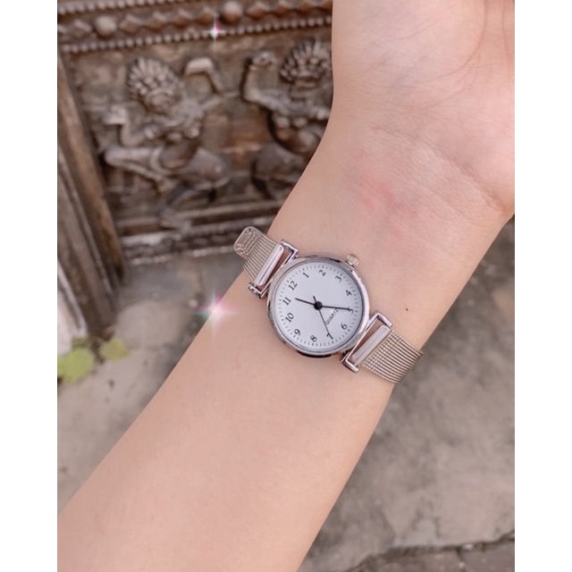 Đồng hồ nữ dây thép cao cấp mặt tròn kiểu dáng đơn giản trẻ trung DHL3 LOUSMORE