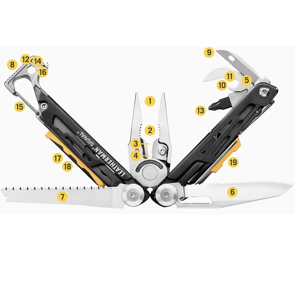 Leatherman SigNal 1 dòng sản phẩm với 19 chức năng tiện lợi cho việc đi rừng + khi mua được tặng kèm 1 chai vệ sinh WD40