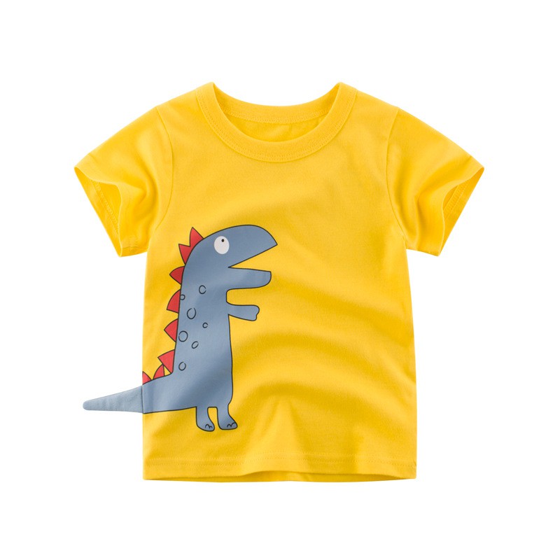 🔥🔥Ready Stock Children's Korean Fashion Dinosaur Creative Kids T-shirt Ins Photo Popular Models Boys Clothing🔥