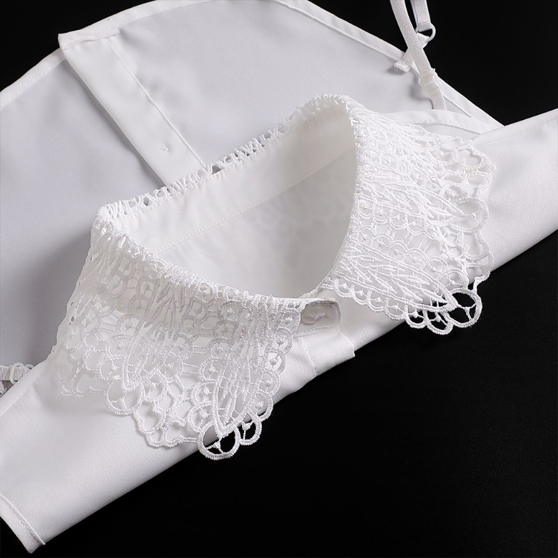 Cổ Áo Sơ Mi Giả Thêu Ren Màu Trắng Có Thể Tháo Rời Dành Cho Nữ | BigBuy360 - bigbuy360.vn