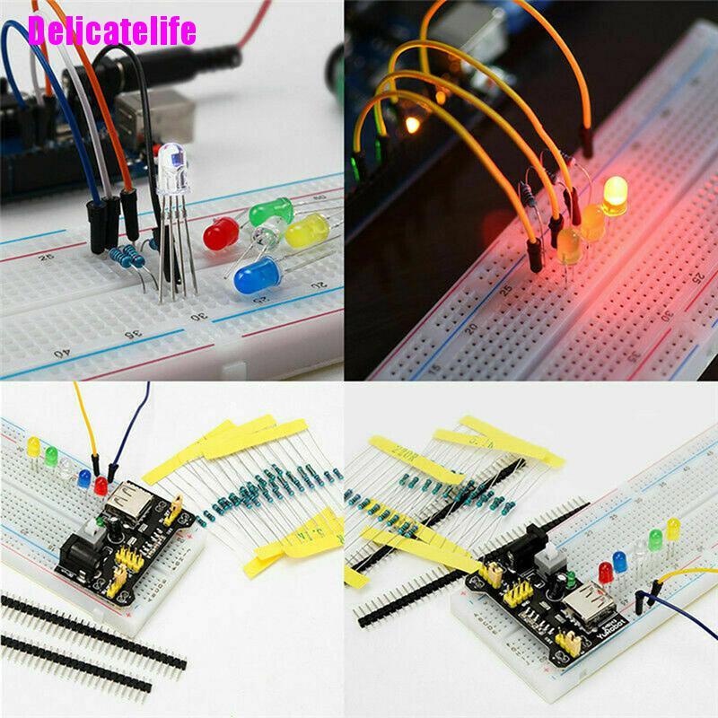 Bộ bo mạch Breadboard điện tử kèm dây cáp 830 lỗ