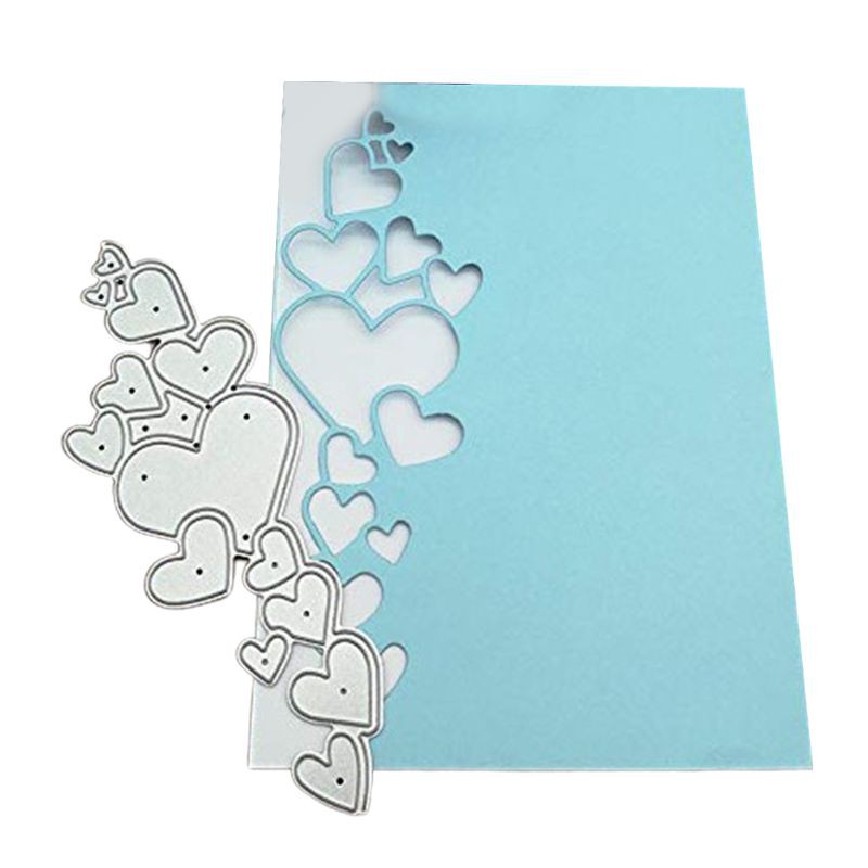 Tấm khuôn cắt giấy dập nổi trang trí DIY thép carbon tạo hình trái tim tình yêu handmade dành cho thiệp sổ lưu niệm