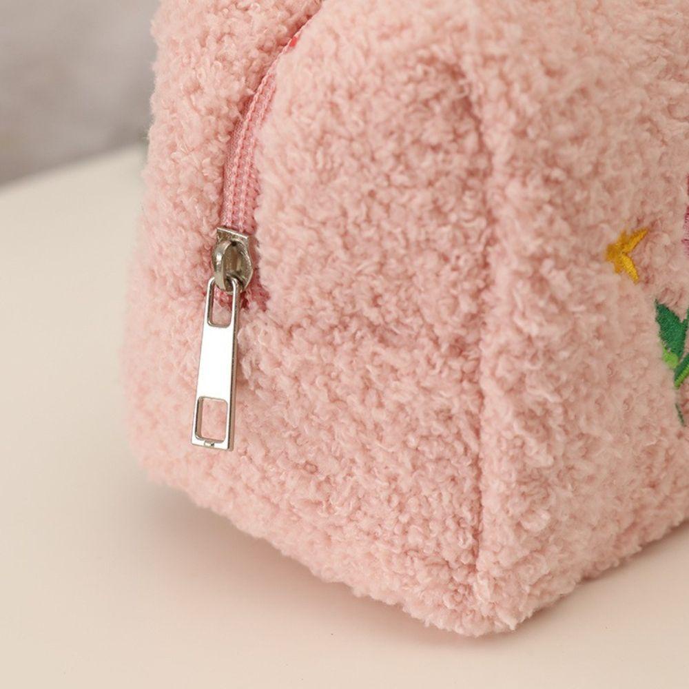 Túi Đựng Mỹ Phẩm Cỡ Lớn Họa Tiết Hoa Tulip Xinh Xắn Ốp