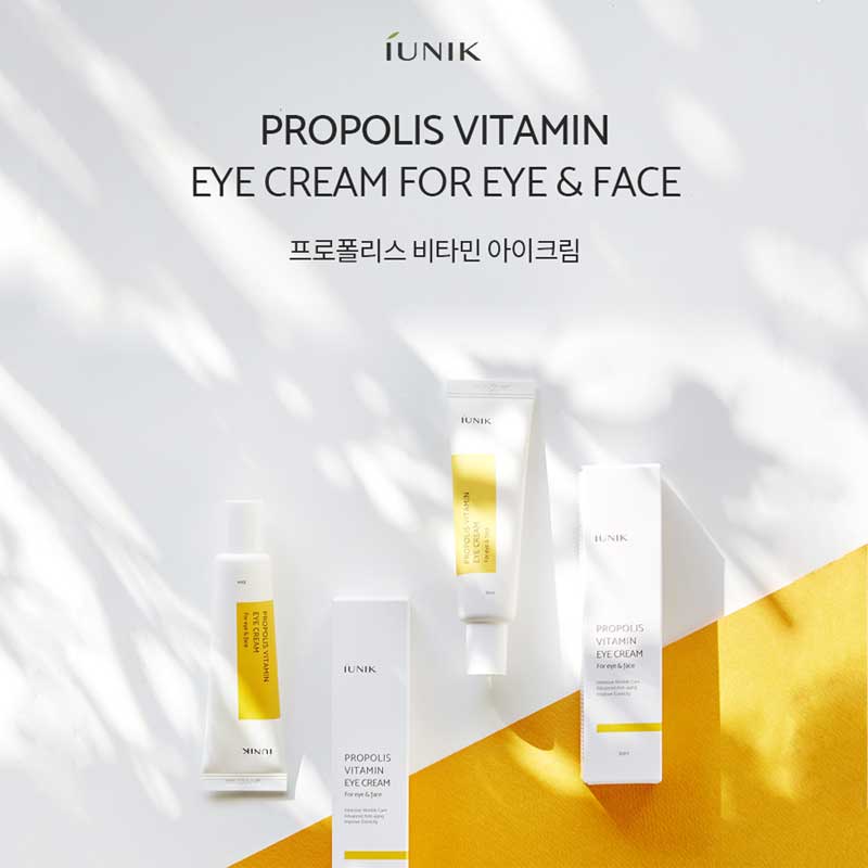 Kem mắt giảm nhăn và thâm IUNIK PROPOLIS VITAMIN EYE CREAM 30ml