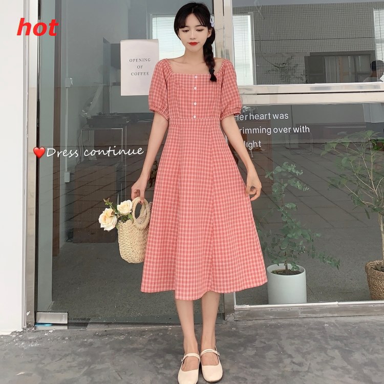 Đầm Tay Ngắn Cổ Chữ V Thiết Kế Độc Đáo Hợp Thời Trang