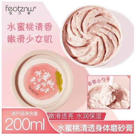 Kem Tẩy Tế Bào Chết Từ Trái Đào Body Peach Feotznw Peach Clear Body Scrub (200ml)