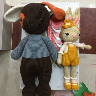 Combo 2 thú len nhồi bông