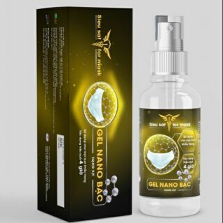 Gel xịt khẩu trang nano bạc sieu sat for mask lọ 50ml