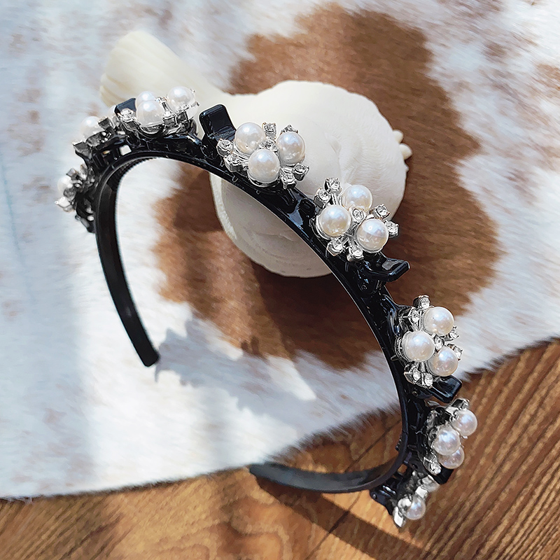 Băng đô cài tóc gắn ngọc trai thời trang Hàn Quốc đáng yêu