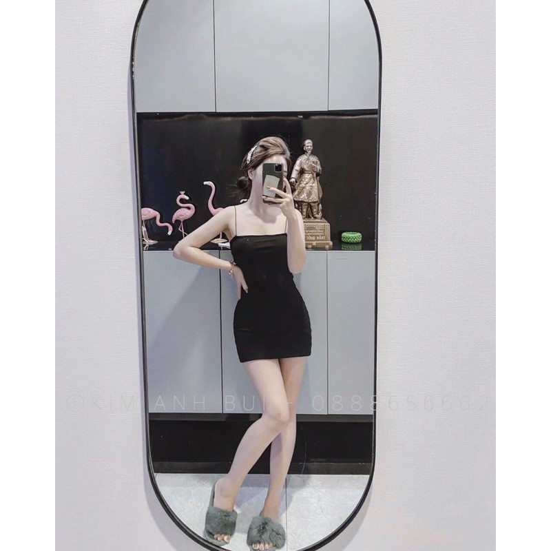 Đầm body 2 dây cọng bún chất thun dày mịn đẹp, váy body 2 dây hàng loại 1 | BigBuy360 - bigbuy360.vn