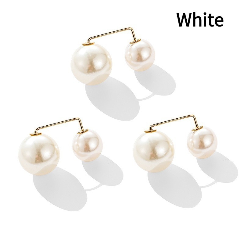 Set 3 Ghim Cài Áo Kim Loại Đính Ngọc Trai Đôi Thời Trang Cho Nữ