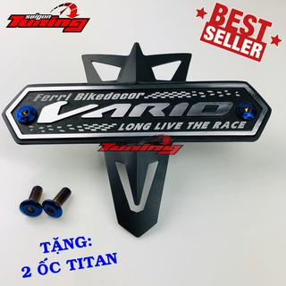 MẶT NẠ BẢNG TÊN NGUYÊN KHỐI MÀU ĐEN DÀNH CHO XE VARIO ( TẶNG 2 ỐC TITAN )