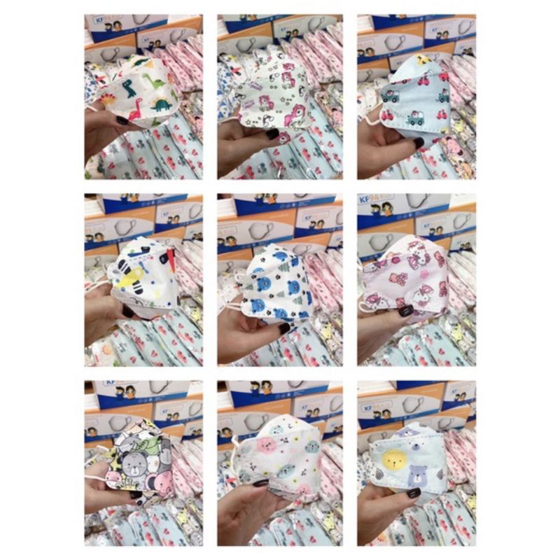 𝖲𝖾𝗍 𝟏𝟎 Khẩu trang KF94 in hình cho bé | BigBuy360 - bigbuy360.vn