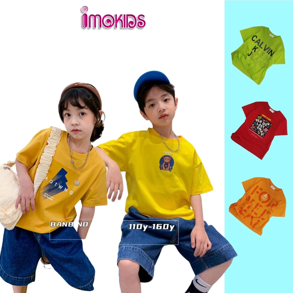 Áo thun bé trai size đại Banbino 17kg-43kg áo cộc tay cho bé cao cấp chất thun cao cấp co giãn thoải mái thời trang qate