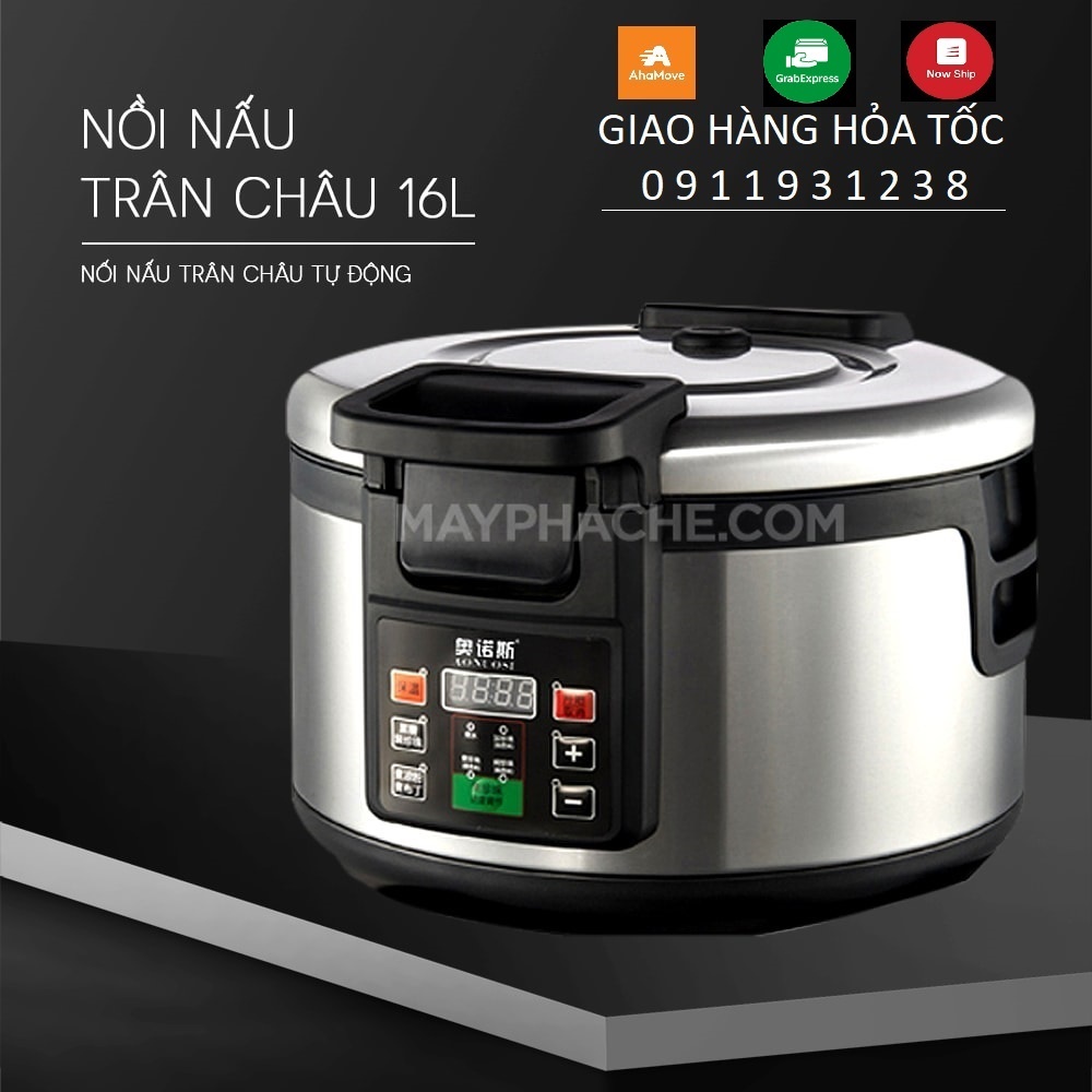 Nồi nấu trân châu tự động 16L ( 3kg trân châu , có bảng điều khiển Tiếng Việt dễ sử dụng )