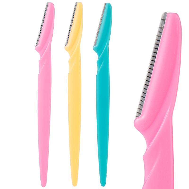 Set 6 Dao Tỉa Lông Mày / Cạo Râu Cầm Tay Không Đau Màu Sắc Ngẫu Nhiên