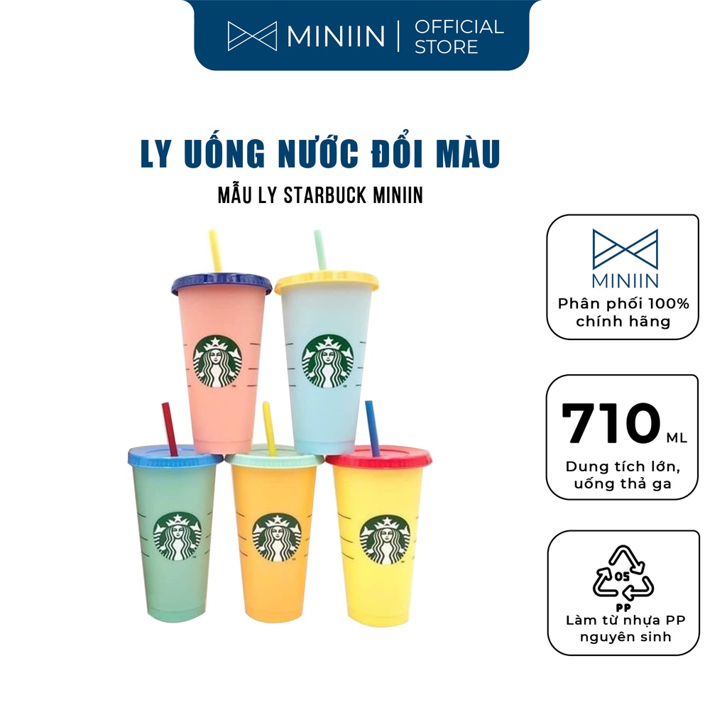 Ly uống nước, Cốc Uống Nước Starbuck Đổi Màu Theo Nhiệt Độ