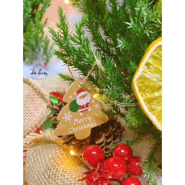 Thiệp chúc mừng Giáng sinh gift tag nhiều mẫu cực xinh