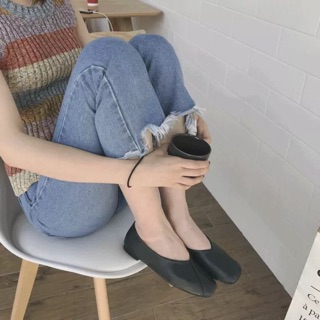 [ORDER] - Giày mũi vuông vạt chéo