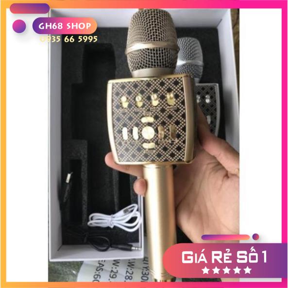 Micro không dây karaoke bluetooth Ys-95 cao cấp, mic livestream tích hợp loa hỗ trợ thẻ nhớ, usb