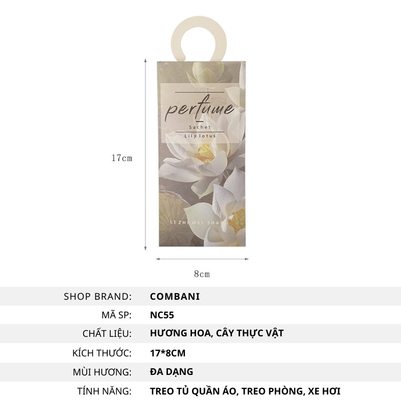 Túi Thơm Để Tủ Quần Áo, Treo Phòng, Treo Xe Perfume Sachet NC55