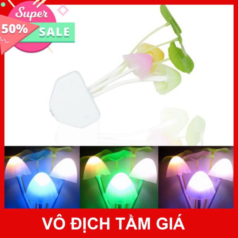 ĐÈN NGỦ HÌNH NẤM CẢM ỨNG NGÀY TẮT TỐI BÂT