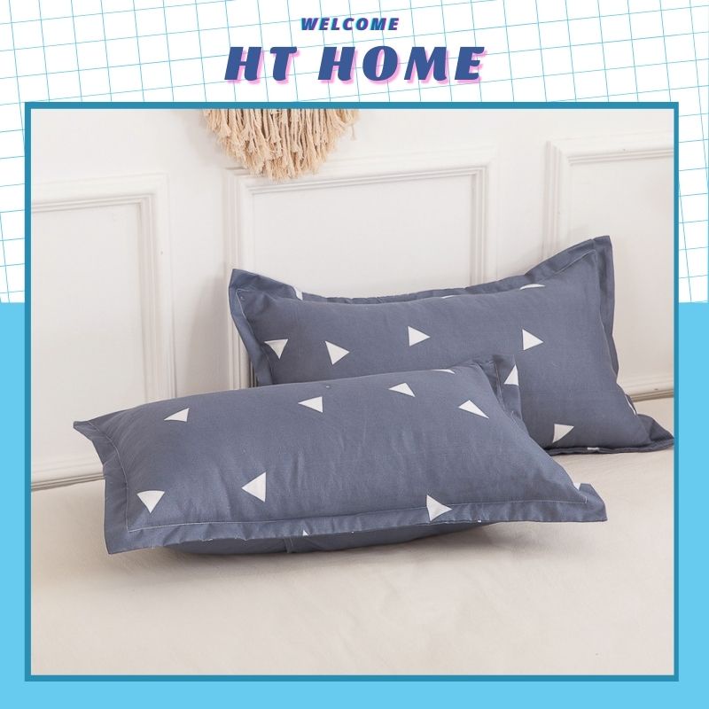 Vỏ gối nằm cotton tam giác ghi đôi vỏ gối nằm cotton đơn giản 45x65 thiết kế mềm mịn (1 chiếc) | BigBuy360 - bigbuy360.vn