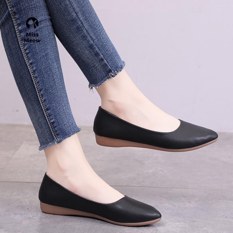 Miss meow 2021 giày thường xuân mới của Hàn Quốc mẹ đế bệt đơn nữ | BigBuy360 - bigbuy360.vn