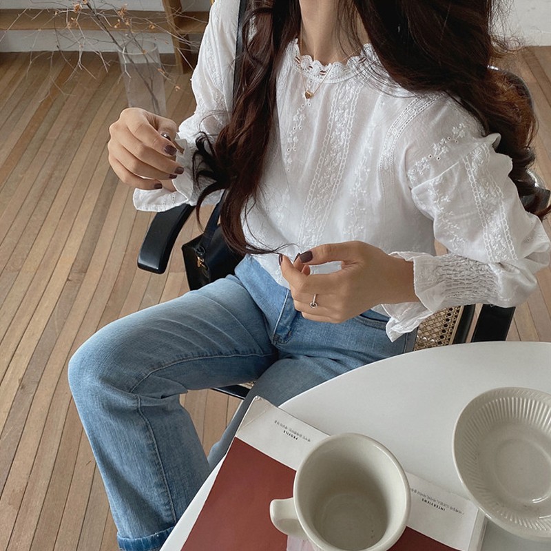 LEEVA - Áo cổ tròn tay bo chun vải thô mềm thời trang A101 | BigBuy360 - bigbuy360.vn